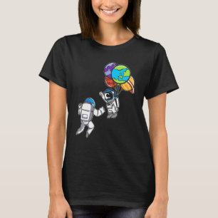 Camiseta Astronauta Planeta Balón Exploración del Espacio U