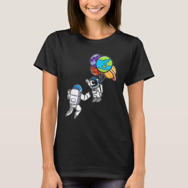 Camiseta Astronauta Planeta Balón Exploración del Espacio U (Anverso)