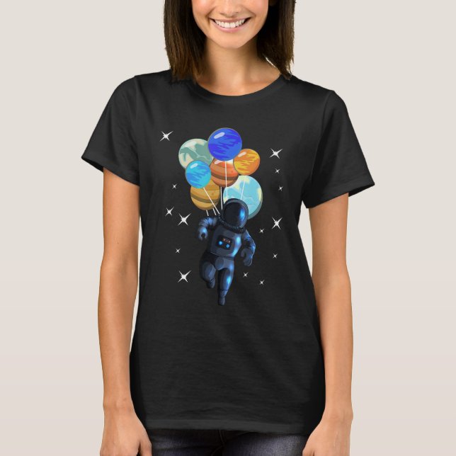 Camiseta Astronauta Planeta de Cumpleaños Luna Cosmonaut Sp (Anverso)
