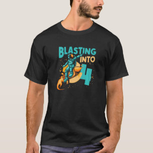 Camiseta Astronauta Planeta Spaceship feliz cuarto cumpleañ