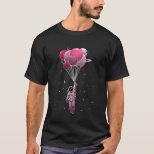 Camiseta Astronauta Planetas de globos espaciales Chicas de