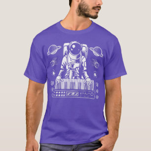 Camiseta Astronauta Play Analógico Espacio Sintetizador Mus