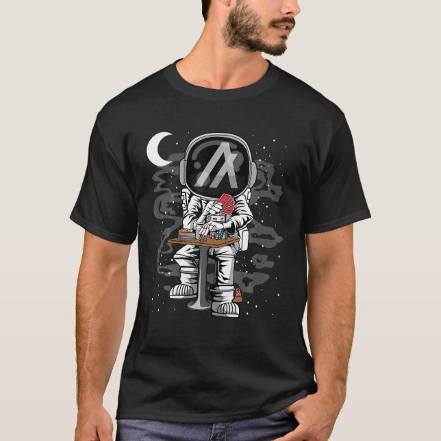 Camiseta Astronauta Poker Algorand ALGO Moneda A La Lloraci (Anverso)