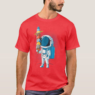 Camiseta Astronauta por helado en el espacio sosteniendo la