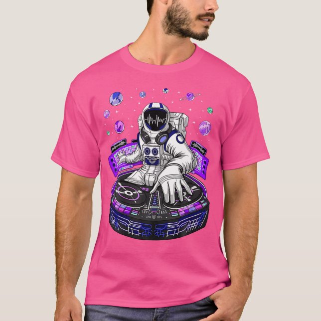 Camiseta Astronauta Psychedelic House Music Dj Psytrance Te (Anverso)