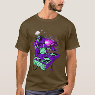 Camiseta Astronauta Psychedelic Music DJ Mixer Psitrance