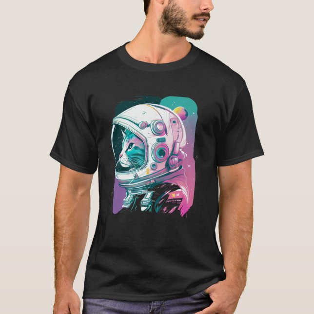 Camiseta Astronauta Pu estético en el espacio de vaporwave  (Anverso)