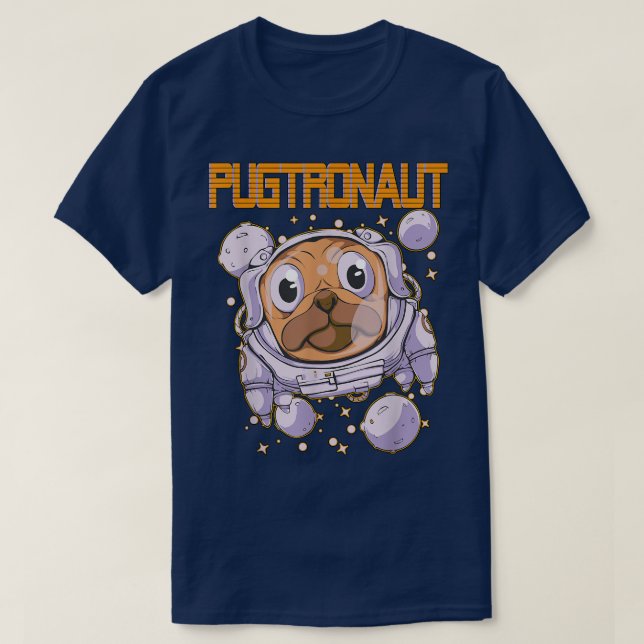 Camiseta Astronauta Pug Pug (Diseño del anverso)