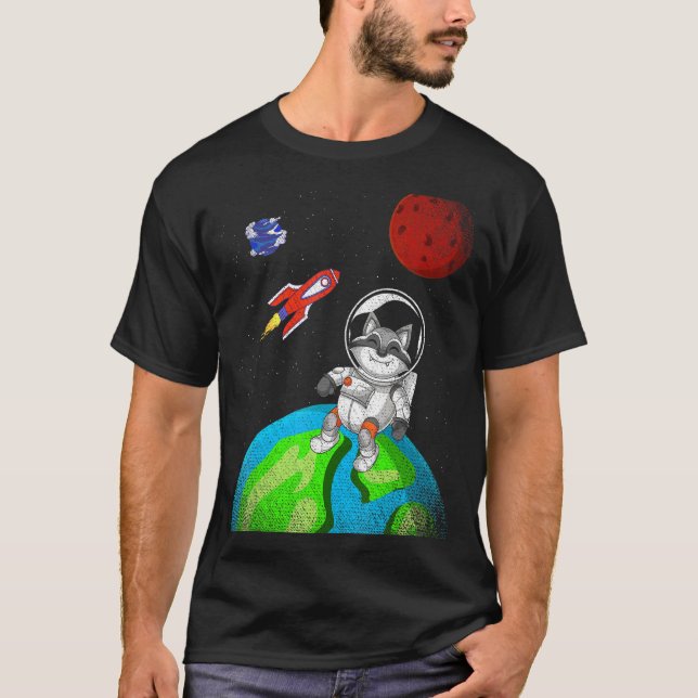Camiseta Astronauta Raccoon (Anverso)