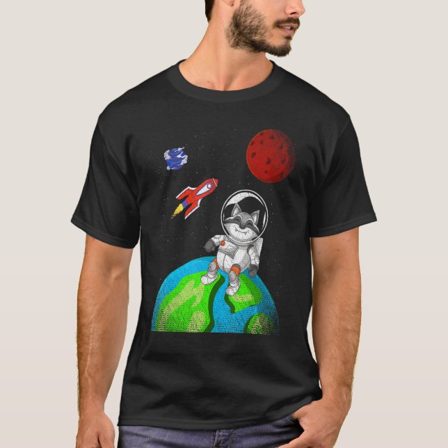 Camiseta Astronauta Raccoon (Anverso)