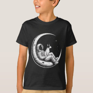 Camiseta Astronauta Rat Terrier Galaxy Moon Dog Avers