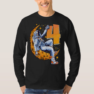 Camiseta Astronauta relajado cuarto Chica de cumpleaños 4 a