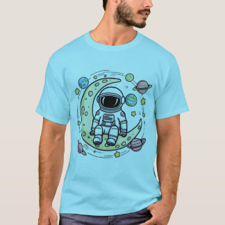 Camiseta astronauta: Relajándose en la luna