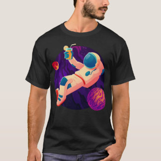 Camiseta Astronauta Relajante Con Cóctel (Sintonización Esp