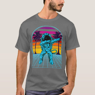 Camiseta Astronauta Retro Vaporwave Aestética Dabbing