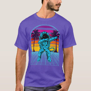 Camiseta Astronauta Retro Vaporwave Estética Dabbing T-Shir