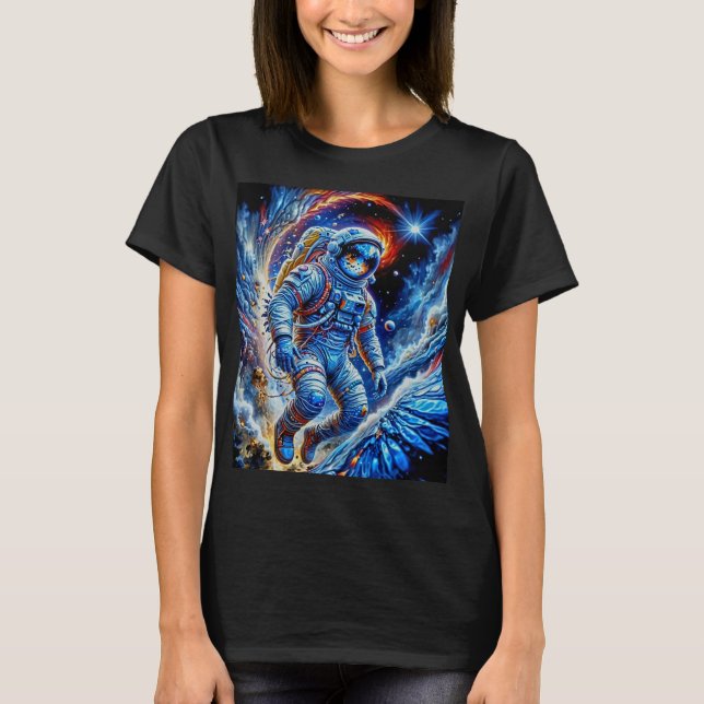 Camiseta Astronauta rojo, blanco y azul (Anverso)