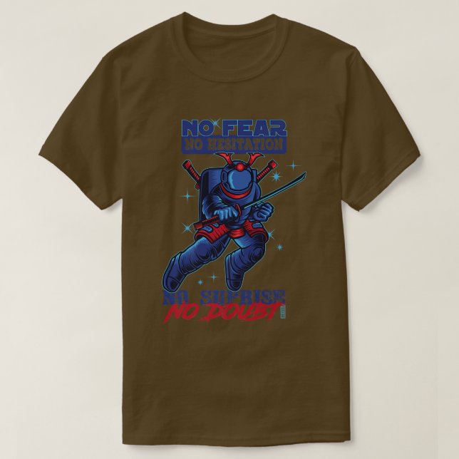 Camiseta ASTRONAUTA SAMURAI Sin miedo, sin duda (2) (Diseño del anverso)
