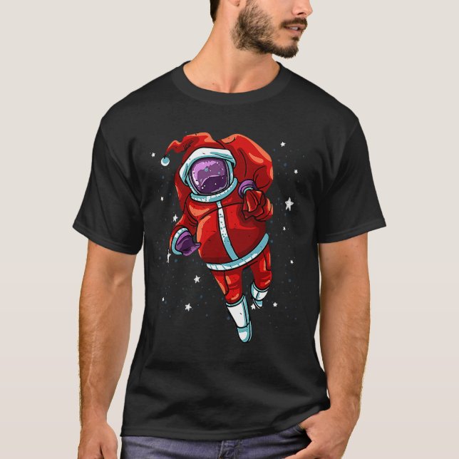 Camiseta Astronauta Santa Navidades espacio navideño (Anverso)