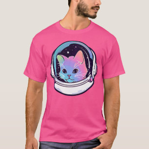 Camiseta Astronauta simpático Gato Trippy Edm Rave