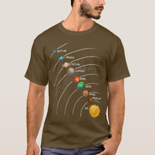 Camiseta Astronauta Sistema de Planeta Solar Astronauta Esp