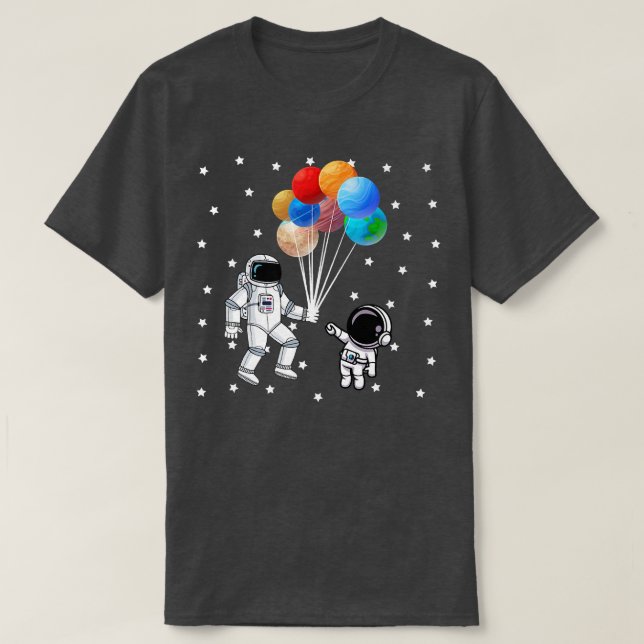 Camiseta Astronauta Sistema de Planeta Solar Astronómico Ba (Diseño del anverso)