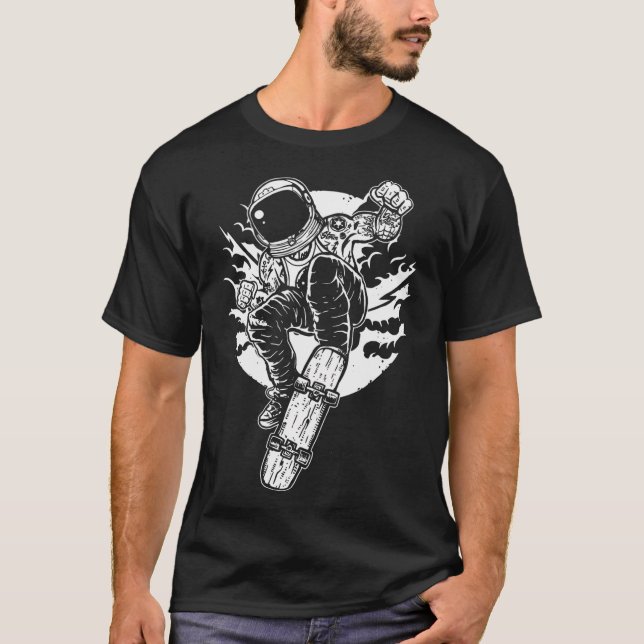 Camiseta Astronauta Skateboard (Anverso)