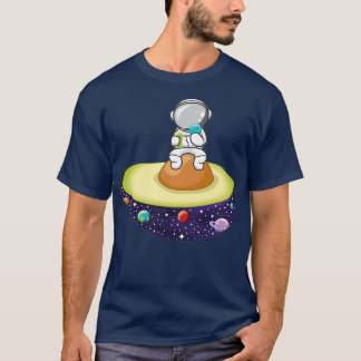 Camiseta Astronauta sobre aguacate en el espacio