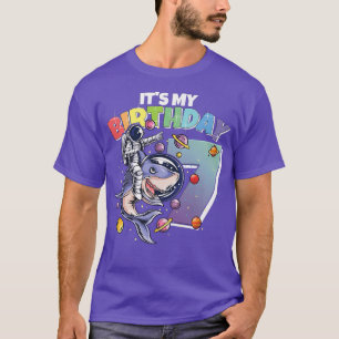 Camiseta Astronauta sobre el Chica de los niños de los 7 añ