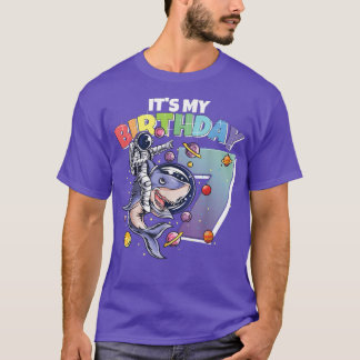 Camiseta Astronauta sobre el Chica de los niños de los 7 añ