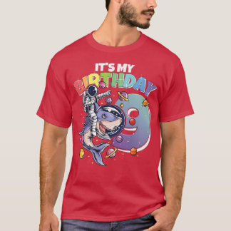 Camiseta Astronauta sobre el tiburón 9 años Chica 9 años 2