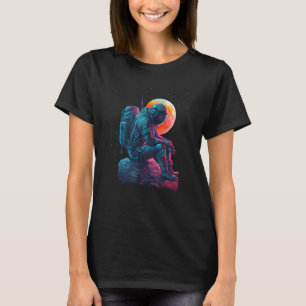 Camiseta Astronauta solitario, único astronauta, hombre grá