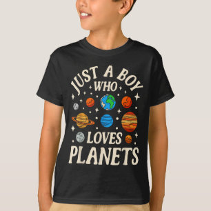 Camiseta Astronauta solo un niño que ama los planetas Siste