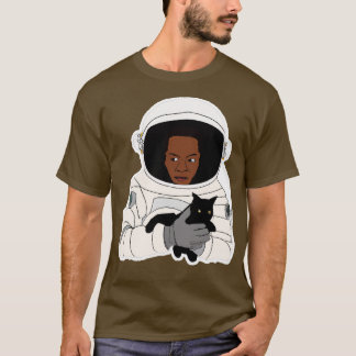 Camiseta Astronauta sosteniendo gato 1