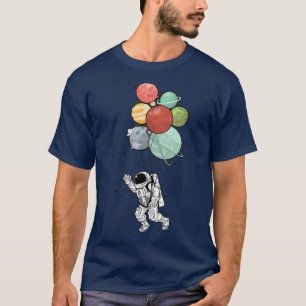 Camiseta Astronauta sostiene astronoma espacial Planeta Glo