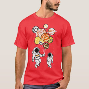 Camiseta Astronauta sostiene globos de oso gay 