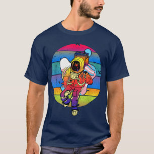 Camiseta Astronauta sostiene transexual de bandera LGBT org