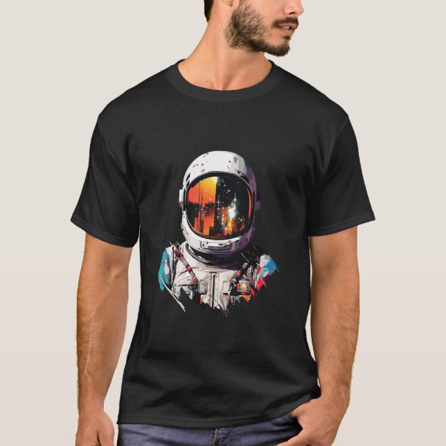 Camiseta Astronauta Spaceman World Adventure Discovery (Anverso)