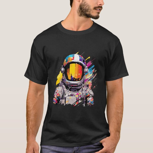 Camiseta Astronauta Spaceman World Adventure Discovery (Anverso)