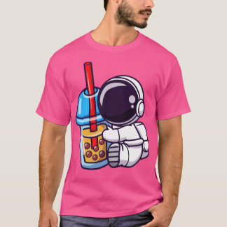 Camiseta Astronauta suave sujetando Boba Personalizado de t