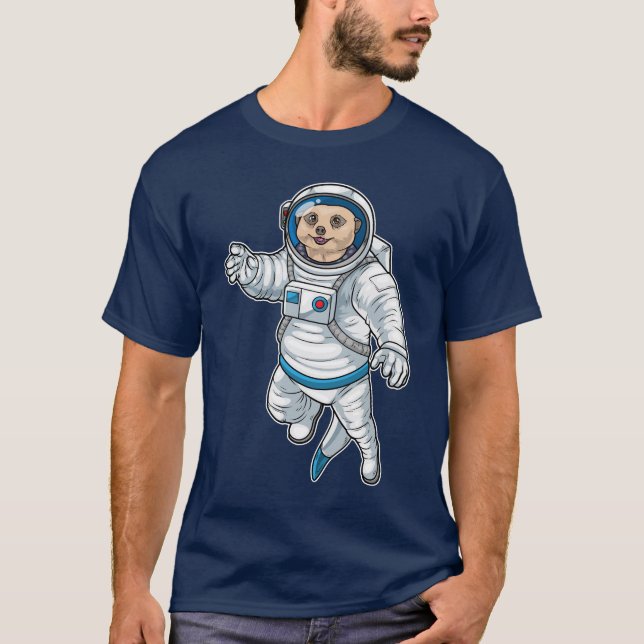 Camiseta Astronauta Suricata Espacio (Anverso)