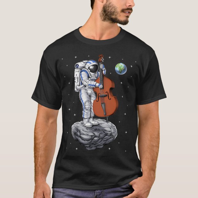 Camiseta Astronauta Tocador de Contrabajo (Anverso)