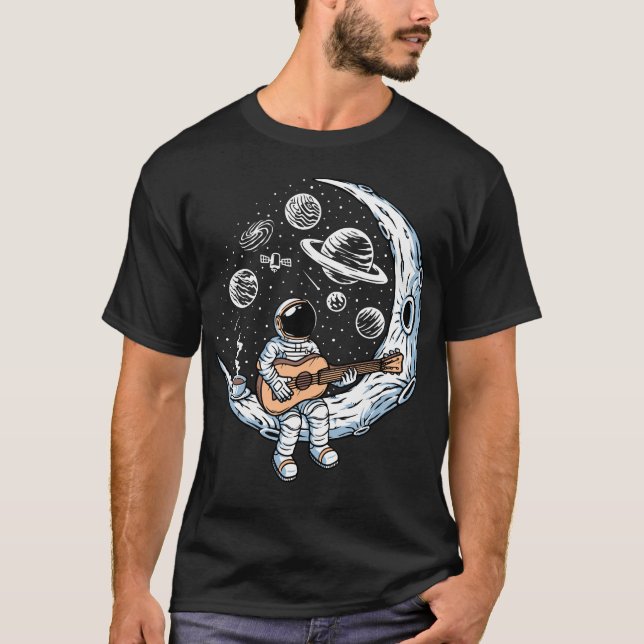 Camiseta Astronauta tocando guitarra (Anverso)