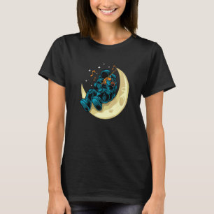 Camiseta Astronauta tocando violines en la luna cosmonautas