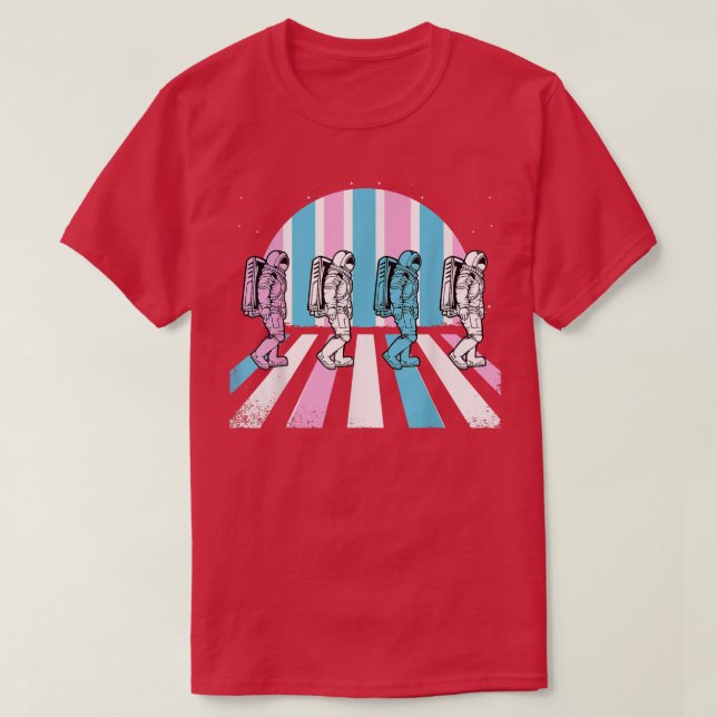 Camiseta Astronauta transgénero LGBT-Q hombre espacial Moon (Diseño del anverso)