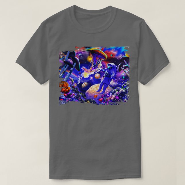 Camiseta Astronauta Trippy Ocean (Diseño del anverso)