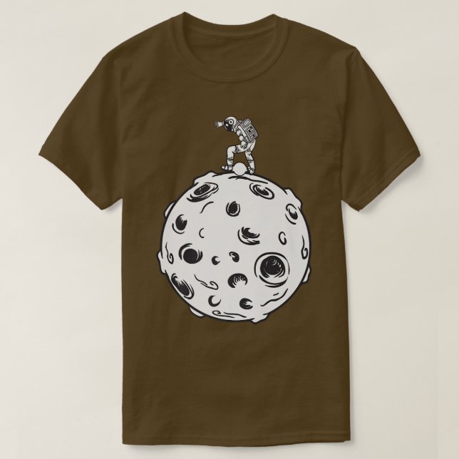 Camiseta Astronauta Una Rueda Eléctrica Flota A La Luna Ska (Diseño del anverso)