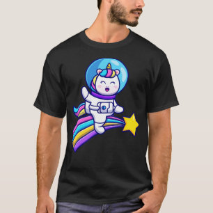 Camiseta Astronauta unicornio montando Personalizado arcoir