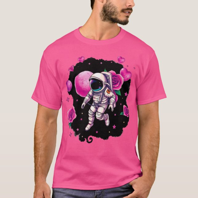 Camiseta Astronauta Valentine Rosa (Anverso)