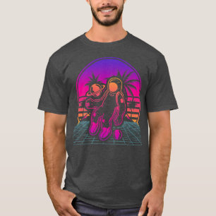 Camiseta Astronauta Vaporwave Estilo Vintage de los años 80
